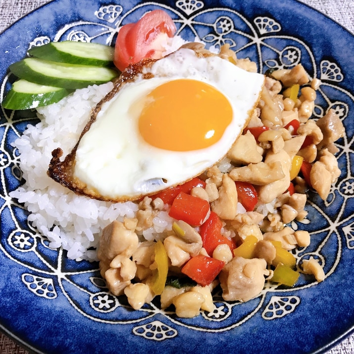 子供も食べやすい♪大葉のガパオライス♪